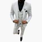 Slim Fit Suit Set - Men's 3-Piece Suit for Evening Wear - Image 8