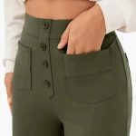 High Waist Palazzo Pants for Women with Button Placket – Stylish & Comfortable - Image 14