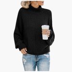 Knitted Pullover with High Collar for Women – Cozy & Stylish - Image 3