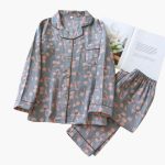 Women's Fleece Pajama Set with Bear Motif and Elastic Waistband - Image 8