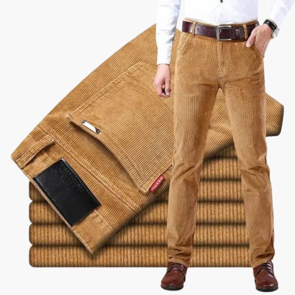 Men's Corduroy Winter Trousers with Classic Fit