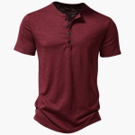 Comfortable Henley Shirt for Men – Short-Sleeved & Summery - Image 6