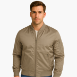 Men's Flight Jacket with Ribbed Collar - Image 6