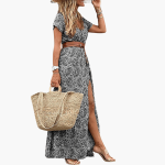 Paisley Summer Maxi Dress with Belt for Women - Image 6