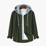 Men's Hooded Jacket with Button Closure - Image 6