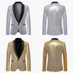 Formal Sequin Coat for Men - Shiny Appearance - Image 6