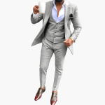 Men's Suit Set with Vest and Breathable Blazer - Image 5