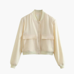 Women's Utility Bomber Jacket with Large Pockets - Image 6