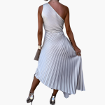 Ankle-Length Sleeveless Evening Dress for Women with One Shoulder - Image 6
