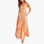 Maxi Dress for Women - Striped Summer Dress with Straps - Image 7