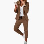Lounge Set for Women - Blazer with Jogging Pants and Drawstring - Image 6