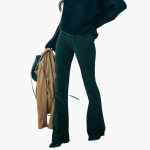 Women's Corduroy Flared Pants - High Waist Vintage Style - Image 7