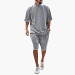 Men's Summer Two-Piece Set with Drawstring Shorts and Oversized Shirt - Image 4