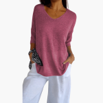 Women's V-Neck Top – Loose Summer Top for Casual Wear - Image 7