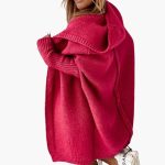 Women’s Knitted Cardigan with Hood and Open Front - Image 13