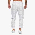 Men's pants with elastic waistband and checkered surface - Image 12