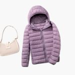 Women’s Down Jacket with Hood and Zipper - Image 10