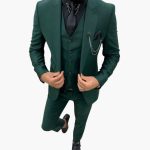 Slim Fit Suit Set - Men's 3-Piece Suit for Evening Wear - Image 11