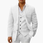 Men's Summer Suit Three-Piece with Vest, Jacket, and Pants - Image 3