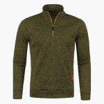 Men’s Pullover with Half-Zip Neckline and Long Sleeves - Image 9