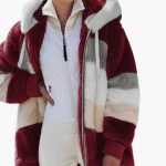 Women’s Zipped Hooded Jacket with Striped Surface - Image 9