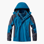 Men’s Hooded Outdoor Jacket with Zipper and Pockets - Image 4