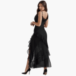 Ruffled Summer Dress for Women – Maxi Dress with High Slit - Image 7