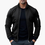 Classic Bomber Jacket for Men - Zipper and Style - Image 7