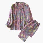 Women's Fleece Pajama Set with Bear Motif and Elastic Waistband - Image 2