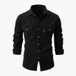 Men's Long Sleeve Shirt – Premium Cotton, Slim Fit, Elegant - Image 3
