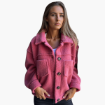 Women's Fleece Jacket with Buttons – Cozy & Warm - Image 7