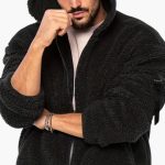 Men's Teddy Jacket with Zipper and Long Sleeves - Image 9