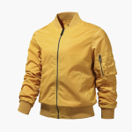 Men's Bomber Jacket with Zipper and Sleeve Pocket - Image 7