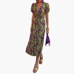 Women's Floral Wrap Dress – Summer Dress with V-Neck - Image 3