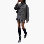 Women's Jacket with Loose Fit and Button Closure in Front - Image 6