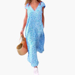 Leo Maxi Dress for Women – V-Neck and Loose Fit - Image 7