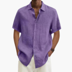 Men's Casual Shirt - Short Sleeve with Button Placket, Summer Style - Image 7