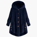 Women's Jacket with Hood and Button Closure - Image 5
