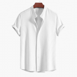 Men's Shirt with Stand-Up Collar – Casual & Comfortable for Summer - Image 7