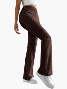 Wide High Waist Knit Pants for Women – Comfortable Lounge Fit - Image 7