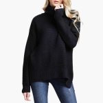 Women's sweater with turtleneck and long sleeves - Image 7