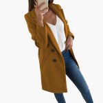 Women's Coat with Button Closure and Long Sleeves - Image 6