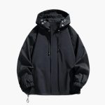 Men’s Hooded Jacket with Zipper and Drawstring Hem - Image 13