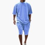 Men's Summer Two-Piece Set with Drawstring Shorts and Oversized Shirt - Image 3