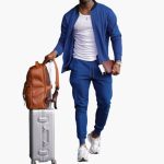 Men's Leisure Suit with Zipper Jacket and Jogging Pants - Image 8