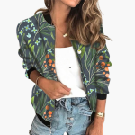 Bomber Jacket for Women - Lightweight & Stylish with Floral Pattern - Image 8
