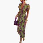 Women's Floral Wrap Dress – Summer Dress with V-Neck