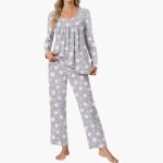 Women's Pajama Set with Long Sleeves and Star Pattern - Image 2
