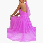 Women's Tulle Dress with Halter Neck – Elegant Party Dress - Image 8