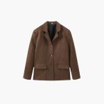 Trendy Women's Suede Jacket with Button Placket – Stylish & Comfortable